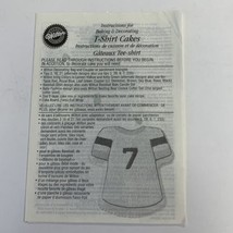 Wilton Cake Pan Instructions for Baking Decorating T-Shirt Cakes NO PAN - $5.00