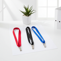 Nylon Lanyard with Metal Clip, 4-Pack, Blue Black Red Navy, Office ID Ba... - $11.99