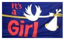 2 ITS A GIRL baby FLAG 3X5 flags banners babies girls - £7.57 GBP