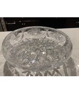 Rare VTG American Brilliance Lg Crystal 3 Footed Star Of David Bowl - $40.00