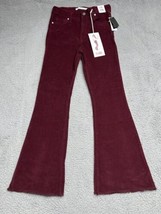 Celebrity Pink Pants Hi Rise Corduroy Flare Jeans Size 3/26 Jeans Red Brick New - £11.39 GBP