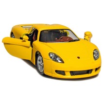 Brand New 5&quot; Kinsmart Porsche Carrera GT Diecast Model Toy 1:36 Yellow - £12.76 GBP