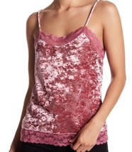 NWT Women&#39;s Romeo + Juliet Couture Crushed Velvet Cami Top in Rose Sz L ... - £22.94 GBP