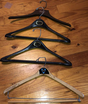 SEARS, GGG Clothes &amp; JCPenney Vintage Set Of 3 Plastic &amp; 1 Wooden Hangers - $6.80