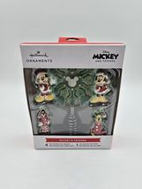 Hallmark Mickey&amp;Friends Mini Christmas Tree Ornaments-4 Ornaments&amp; 1 Tre... - $14.44