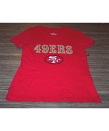 VINTAGE STYLE WOMEN&#39;S TEEN SAN FRANCISCO 49ERS NFL FOOTBALL T-Shirt MEDI... - $19.80