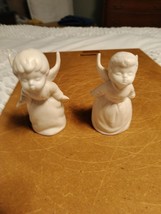 Vintage Pair 3-1/2” Ceramic Kissing Angel Figurines Schmid Bros. - $16.99