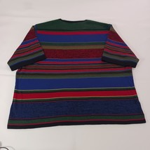 Kasper & Company ASL Women's 3X Multicolor Wool Blend Short Sleeve Shirt Top image 2