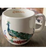 Stunner PEACOCK Stoneware Coffee Mug 16 oz Opal House - CUTE! - $182.25 MXN