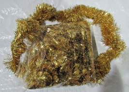 Metallic Gold Garland 3 Ply 2.5&quot; wide 16&#39; Long by National Tinsel MFG - $9.99