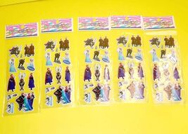 LOT 5x STICKERS SHEETS FROZEN ELSA ANNA OLAF KRISTOFF AGNARR HANS SVEN H... - $7.19
