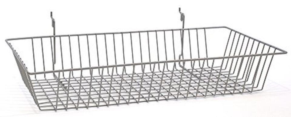 Only Hangers Chrome Slatwall Gridwall Multi Basket 24&quot; W x 12&quot; D x 4&quot; H-... - $28.56