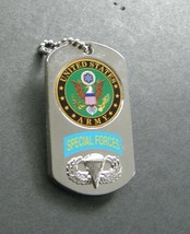 US ARMY AIRBORNE SPECIAL FORCES DOG TAG LAPEL PIN EMBLEM LOGO 1.5 INCHES - £5.14 GBP