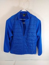 Tek Gear Activewear Jacket Size XXL Blue Lustre Stand Up Collar Quilted Full Zip - £7.97 GBP