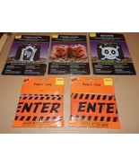 Halloween Fright Tape 2ea & Skull Pumpkin Tombstone Leaf Bags 3ea 45" x 48" 133T - $7.49