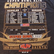 Team Apparel NFL Super Bowl XLIV Champion New Orleans Saints Shirt Size Medium image 7