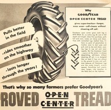 1947 Goodyear Tractor Tires Open Center Advertisement Agriculture Farmin... - $19.99