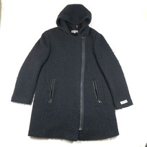 Calvin Klein Premium Car Coat Jacket Mens L Navy Blue Textured Wool Blen... - £52.43 GBP