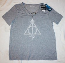 Harry Potter The Deathly Hallows Logo Women&#39;s Style T-Shirt &amp; DIY Neckla... - £17.55 GBP