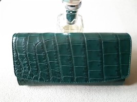 Genuine Crocodile Alligator LeatherBag women fashion bag Dark Green Party Clutch - £156.36 GBP