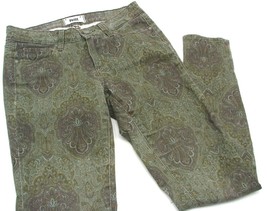 PAIGE VERDUGO ULTRA SKINNY MID RISE ANKLE  Jeans Sz 26 Paisley Print Gre... - £19.57 GBP