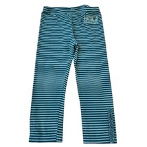 Blue 2-Tone Striped Cropped Leggings Naartjie Kids Girls Vintage XL 8 Years - $14.40