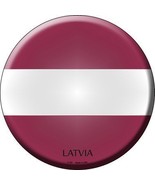 Latvia Country Novelty Metal Circular Sign - £22.34 GBP