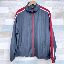 Starter Basic Track Jacket Black Red Full Zip Mock Neck Mesh Lined Mens XL - $19.79