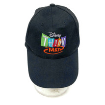 Disney Men&#39;s Unisex Baseball Hat Cap Think Fast Game Show Game Black Adj... - $13.96
