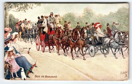 Postcard Tuck 2756 BOIS DE BOULOGNE Paris France Horses Stage Coach Carriage - £12.12 GBP
