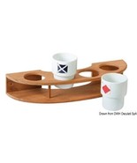 ARC Wall mounting Teak 4-Glass Holder - $89.63