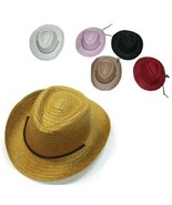 12 KIDS ASST COLOR STRAW COWBOY COWGIRL HAT child headwear children hats... - $531.58 MXN