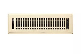 New Polished Brass 4&quot; x 14&quot; Contemporary Steel Floor Register by Signatu... - $17.95