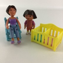 Dora The Explorer Nursery Furniture Doll Figures Crib Rocker Vintage Mattel - $21.73