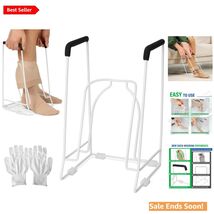 Compression Sock Aid Device for Seniors Medium Calf White Adaptive Sock ... - $66.28