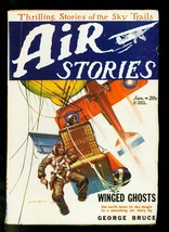 Air Stories Pulp January 1929- Winged Ghosts- Fiction House- VG - £167.64 GBP