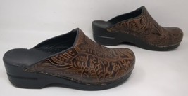 Dansko Women Sonja Leather Slip On Open Back Clog Mule Brown Size 37 6.5... - $29.10