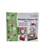 JustRite Monogram Stamper Kit Round 1 5/8&quot; Interchangeable - £16.32 GBP