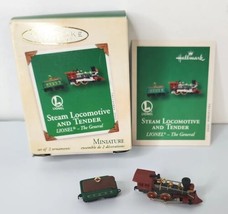 2002 Hallmark Steam Locomotive &amp; Tender Christmas Miniature Ornament U16 - £10.38 GBP