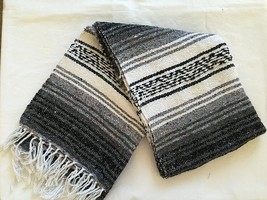 Meximart&#39;S® Authentic Mexican Falsa Blanket Hand Woven (Black) - £29.14 GBP