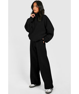 Black Half Zip Sweatshirt and Pants Set - $64.24
