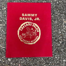 Sammy Davis Jr 1970s Caesars Palace Las Vegas Table Program Card Red Velvet - £10.61 GBP