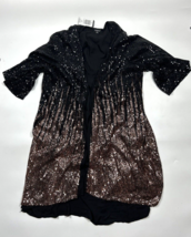 Torrid Black Gold Sequin Duster Kimono Ombré Hilo Size 18/20 2x NWT - £55.13 GBP