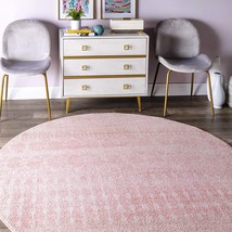 Moroccan Blythe Area Rug, 3&#39; x 5&#39; Oval, Pink - £39.34 GBP