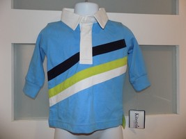 Kitestrings Light Blue Rugby Shirt Size 6/9 Months Boy&#39;s NEW - £13.20 GBP