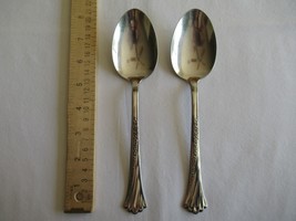 Lot of 2 Solid Serving Spoons 8.1&quot; Oneida SPRING GLEN Stainless Canada - $494.82 MXN