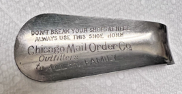 Vintage Chicago Mail Order Co Outfitter Metal Shoehorn Advertisement Sho... - $12.38