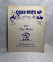 Baltimore Colts Colt Nite Police Boy&#39;s Clubs Memorial Stadium 8/1/55 Pla... - £118.83 GBP