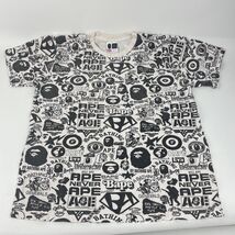 A Bathing Ape BAPE Men's All Over Graphic Logo Crew Neck Short Sleeve T-... - $69.29