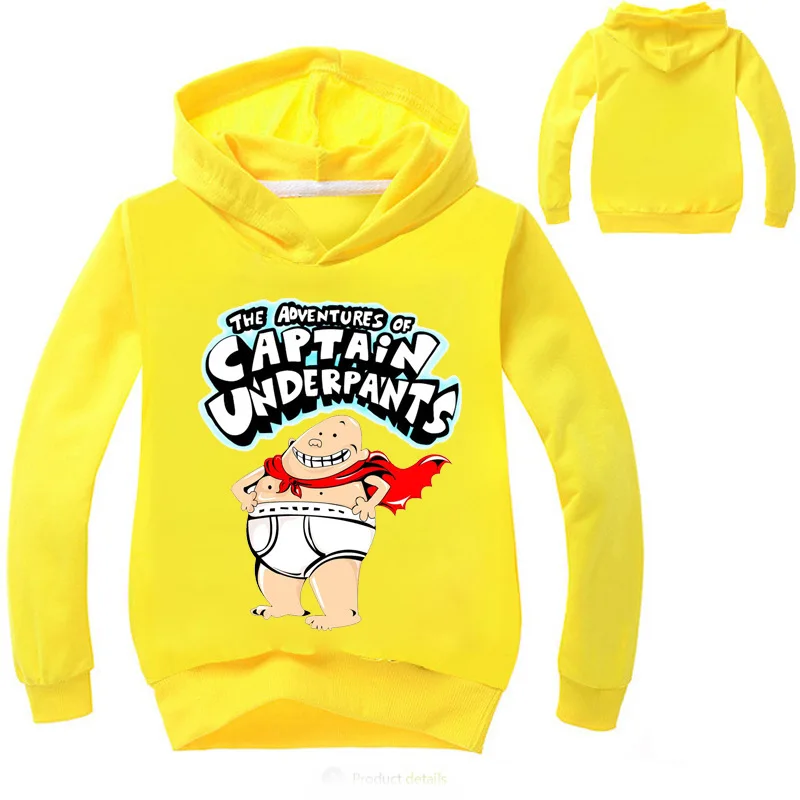 DLF 2-16 Captain Underpants Hoodies Kids Sweatshirt Baby Boy Clothes Children  S - £73.29 GBP